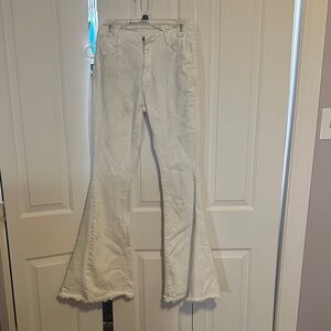 Altar'd State Cream Flared Jeans